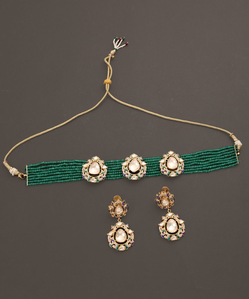 Pari_Handcrafted_Pure_Silver_Necklace_Set_With_Semi_Precious_Stones_WeaverStory_04