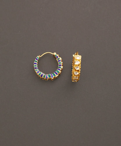 Zari_Handcrafted_Pure_Silver_Hoop_Earrings_With_Semi_Precious_Stones_WeaverStory_03