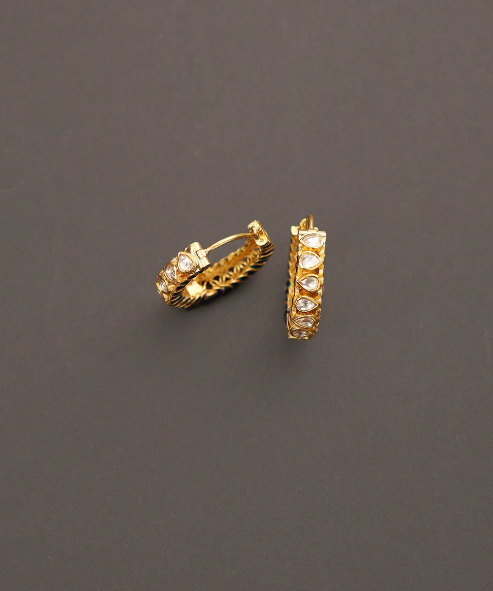 Zari_Handcrafted_Pure_Silver_Hoop_Earrings_With_Semi_Precious_Stones_WeaverStory_02