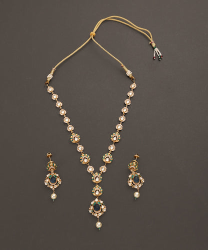 Parivash_Handcrafted_Pure_Silver_Necklace_Set_With_Semi_Precious_Stones_WeaverStory_03