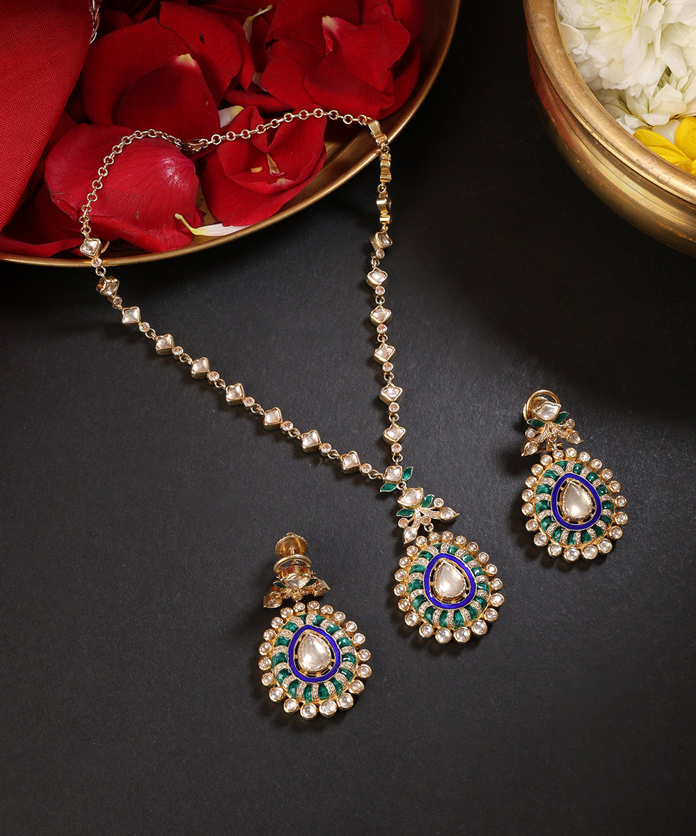 Zarmini_Handcrafted_Pure_Silver_Necklace_Set_With_Semi_Precious_Stones_WeaverStory_01