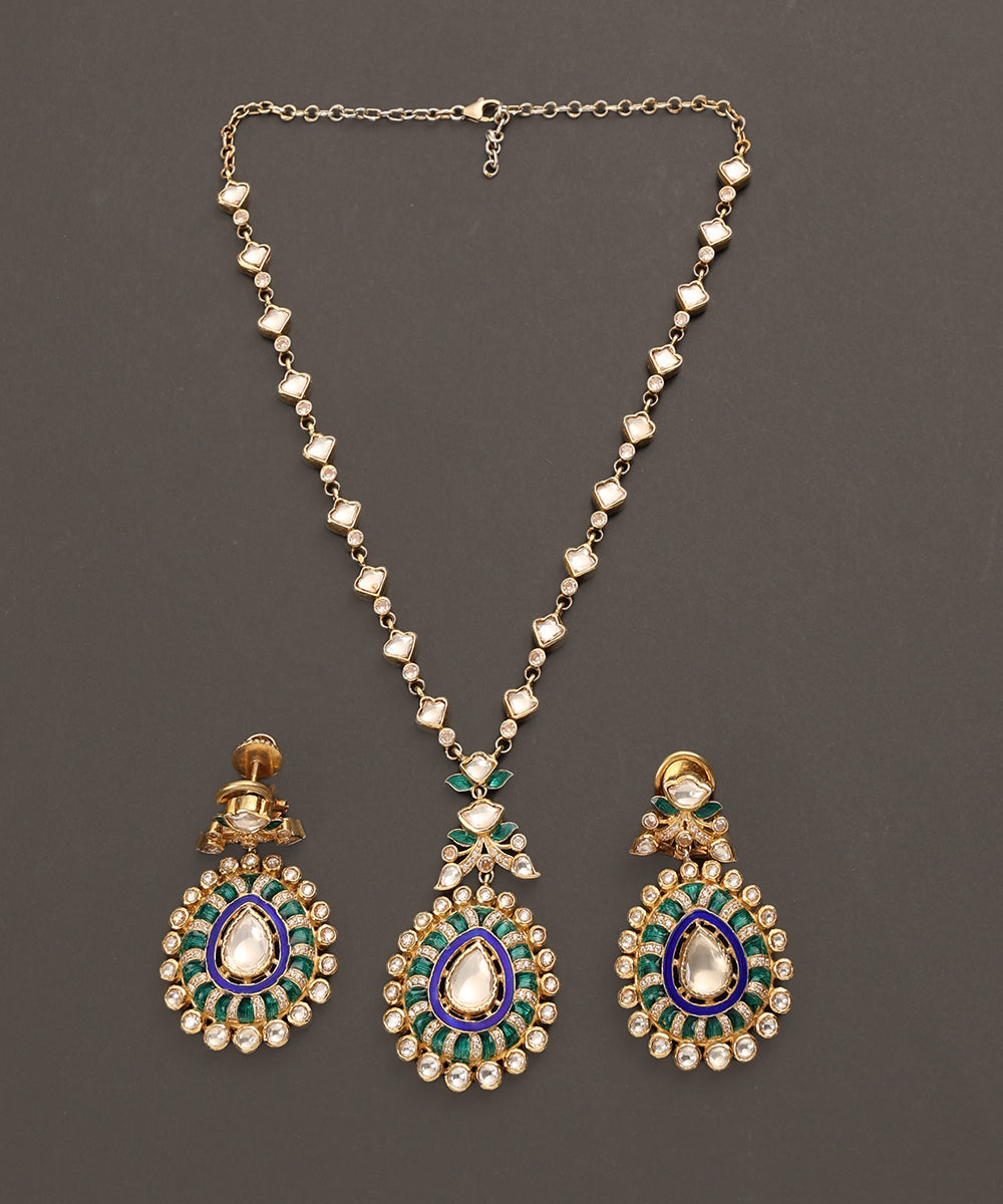 Zarmini_Handcrafted_Pure_Silver_Necklace_Set_With_Semi_Precious_Stones_WeaverStory_02