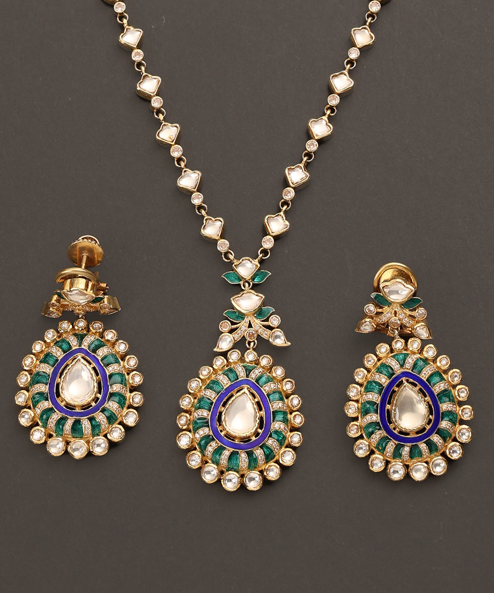 Zarmini_Handcrafted_Pure_Silver_Necklace_Set_With_Semi_Precious_Stones_WeaverStory_03