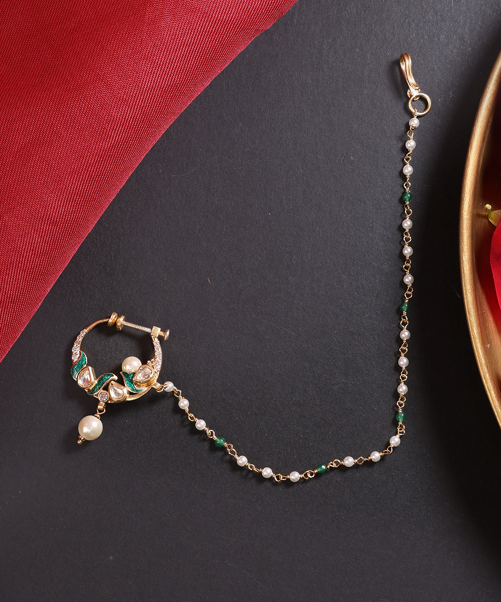 Mahtab_Handcrafted_Pure_Silver_Nath_With_Semi_Precious_Stones_And_Pearls_WeaverStory_01