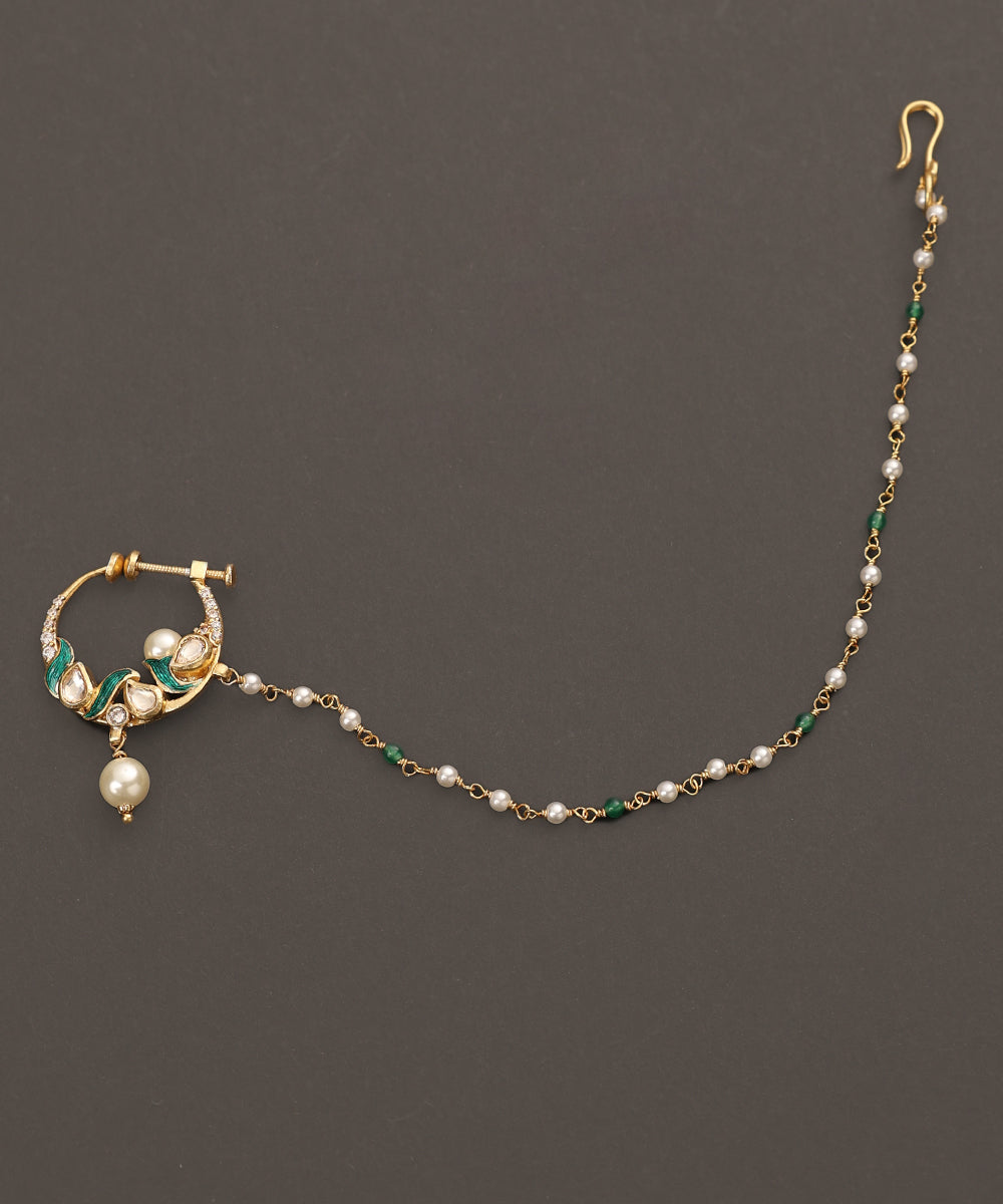 Mahtab_Handcrafted_Pure_Silver_Nath_With_Semi_Precious_Stones_And_Pearls_WeaverStory_03