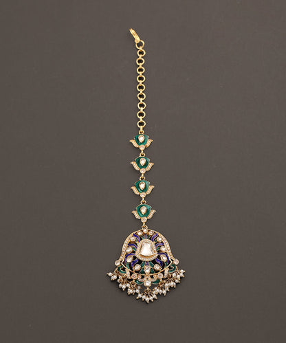 Soraya_Handcrafted_Pure_Silver_Maangtika_With_Semi_Precious_Stones_WeaverStory_02