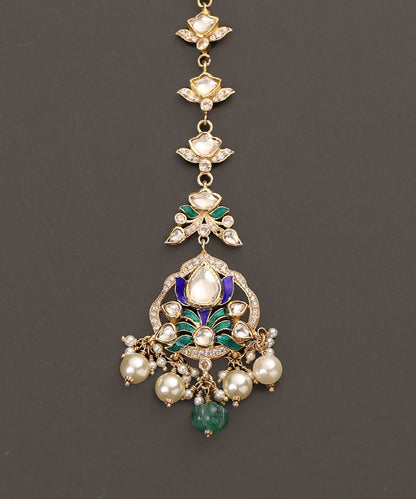 Darya_Handcrafted_Pure_Silver_Maangtika_With_Semi_Precious_Stones_WeaverStory_03