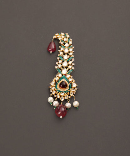 Bahar_Handcrafted_Pure_Silver_Kalgi_With_Semi_Precious_Stones_And_Pearls_WeaverStory_02