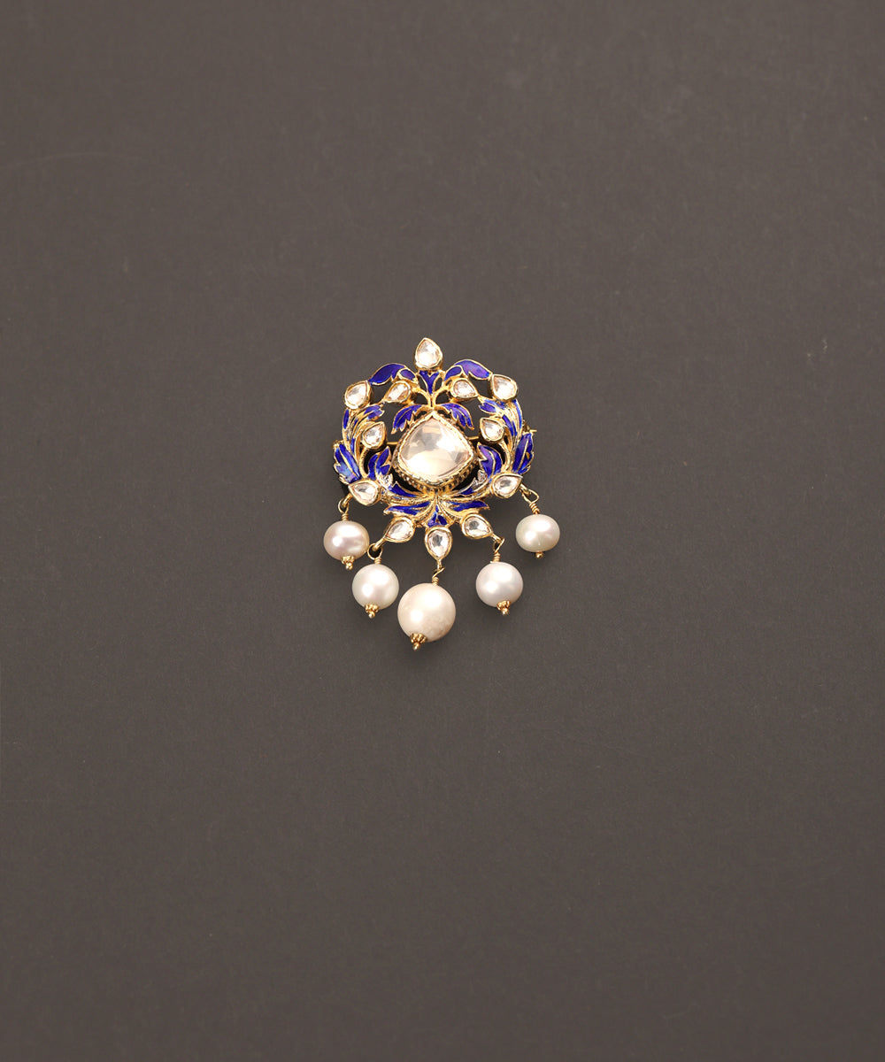 Parinaz_Handcrafted_Pure_Silver_Brooch_With_Semi_Precious_Stones_And_Pearls_WeaverStory_02
