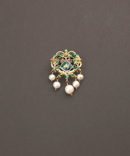 Parinaz_Handcrafted_Pure_Silver_Brooch_With_Semi_Precious_Stones_And_Pearls_WeaverStory_03