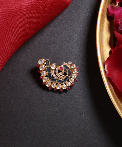 Gulnaaz_Handcrafted_Pure_Silver_Brooch_With_Semi_Precious_Stones_WeaverStory_01