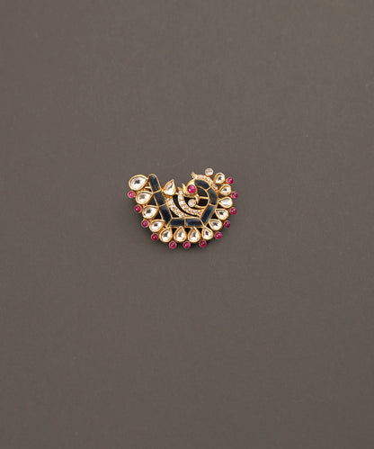 Gulnaaz_Handcrafted_Pure_Silver_Brooch_With_Semi_Precious_Stones_WeaverStory_02