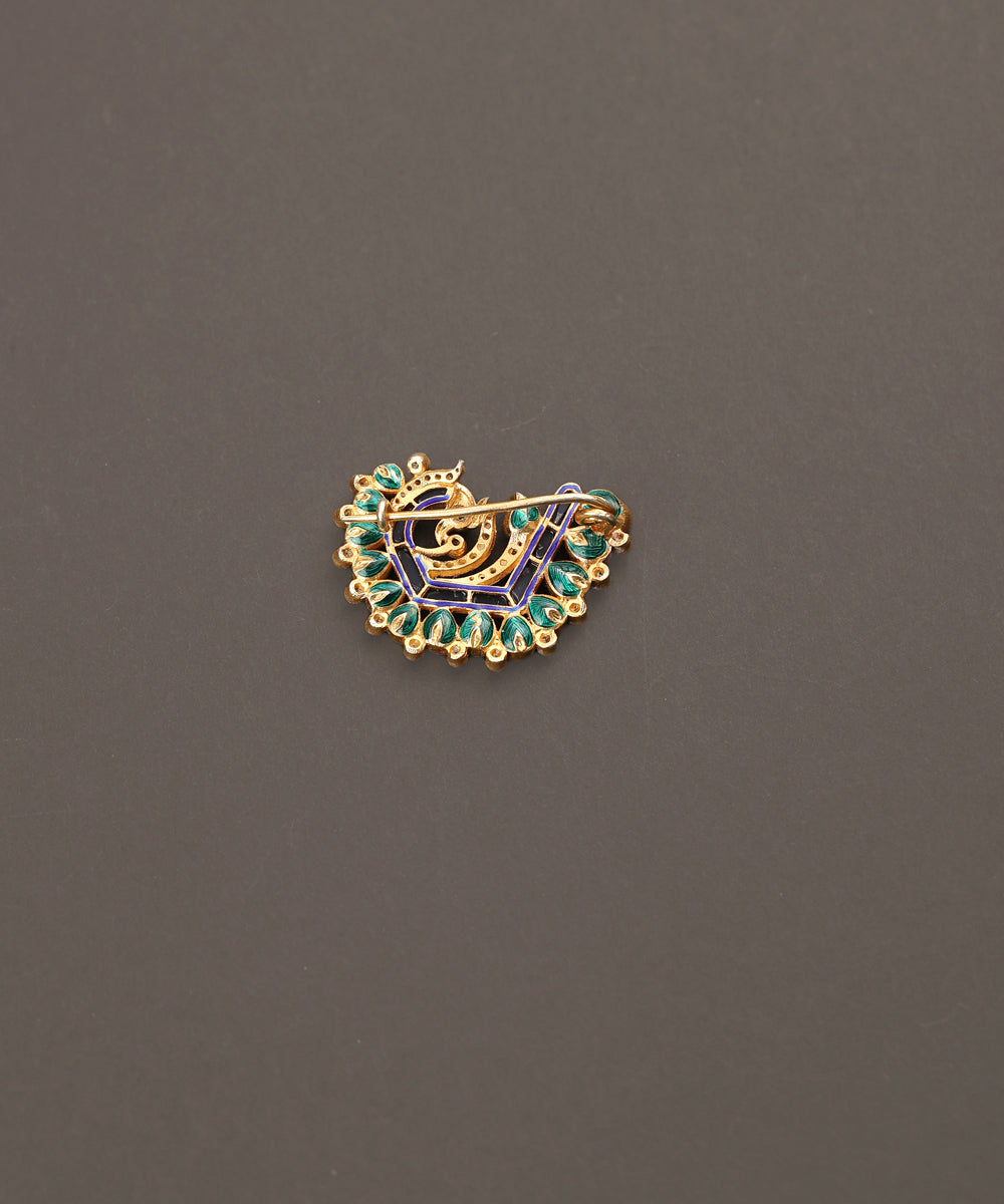 Gulnaaz_Handcrafted_Pure_Silver_Brooch_With_Semi_Precious_Stones_WeaverStory_03