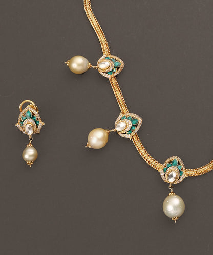 Fareen_Handcrafted_Pure_Silver_Necklace_Set_With_Semi_Precious_Stones_WeaverStory_03