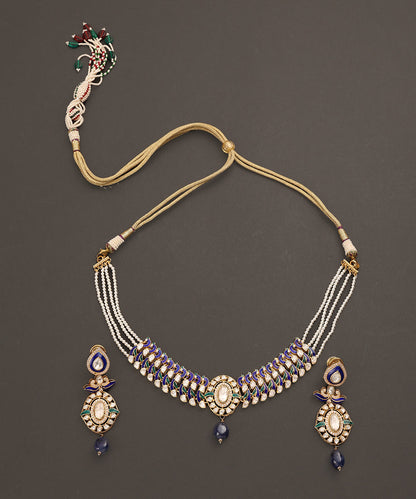 Nilofer_Handcrafted_Pure_Silver_Necklace_Set_With_Semi_Precious_Stones_WeaverStory_02