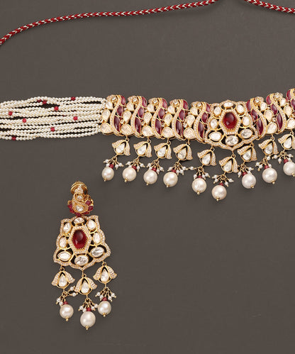 Roya_Handcrafted_Pure_Silver_Choker_Necklace_Set_With_Semi_Precious_Stones_WeaverStory_04