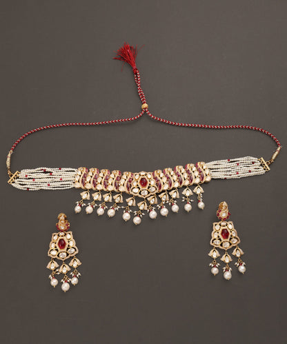Roya_Handcrafted_Pure_Silver_Choker_Necklace_Set_With_Semi_Precious_Stones_WeaverStory_02