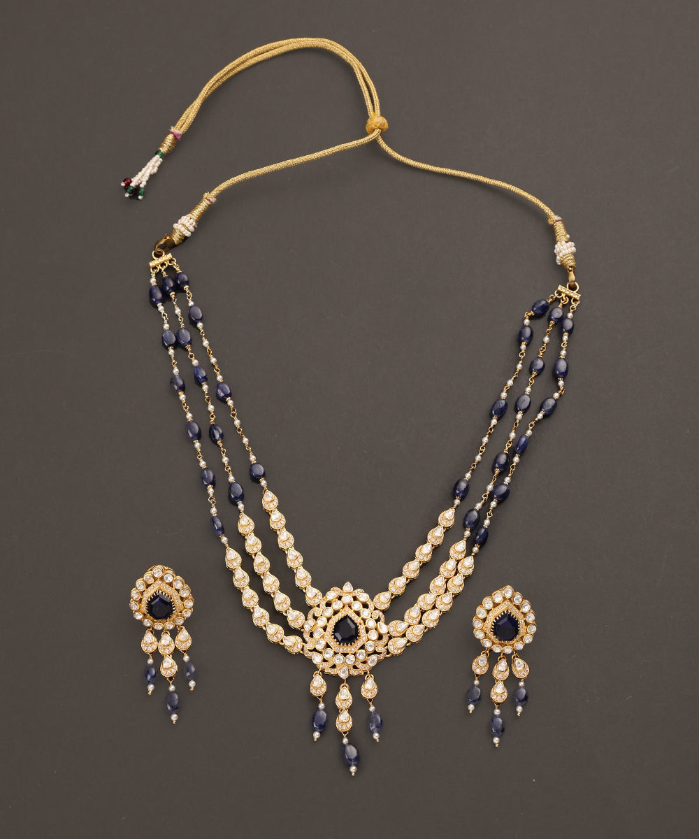Sia_Handcrafted_Pure_Silver_Necklace_Set_With_Semi_Precious_Stones_WeaverStory_02
