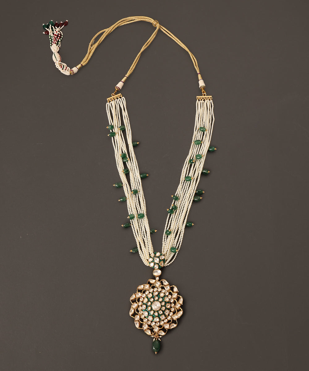 Zahra_Handcrafted_Pure_Silver_Necklace_With_Pearls_And_Semi_Precious_Stones_WeaverStory_02