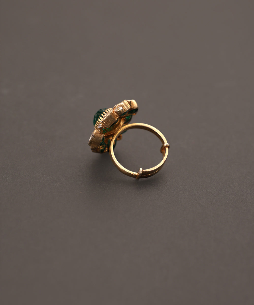 Nagma_Handcrafted_Pure_Silver_Ring_With_Semi_Precious_Stones_WeaverStory_03