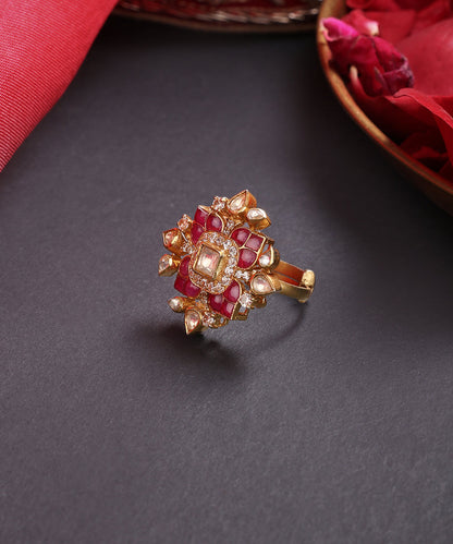 Gulshan_Handcrafted_Pure_Silver_Ring_With_Semi_Precious_Stones_WeaverStory_01