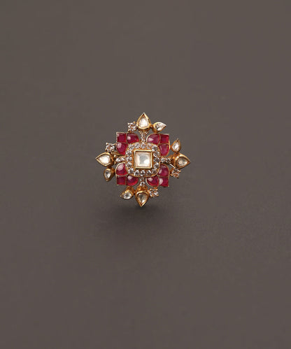 Gulshan_Handcrafted_Pure_Silver_Ring_With_Semi_Precious_Stones_WeaverStory_02