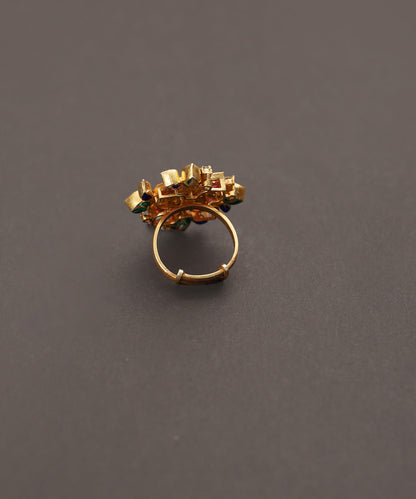 Gulshan_Handcrafted_Pure_Silver_Ring_With_Semi_Precious_Stones_WeaverStory_03