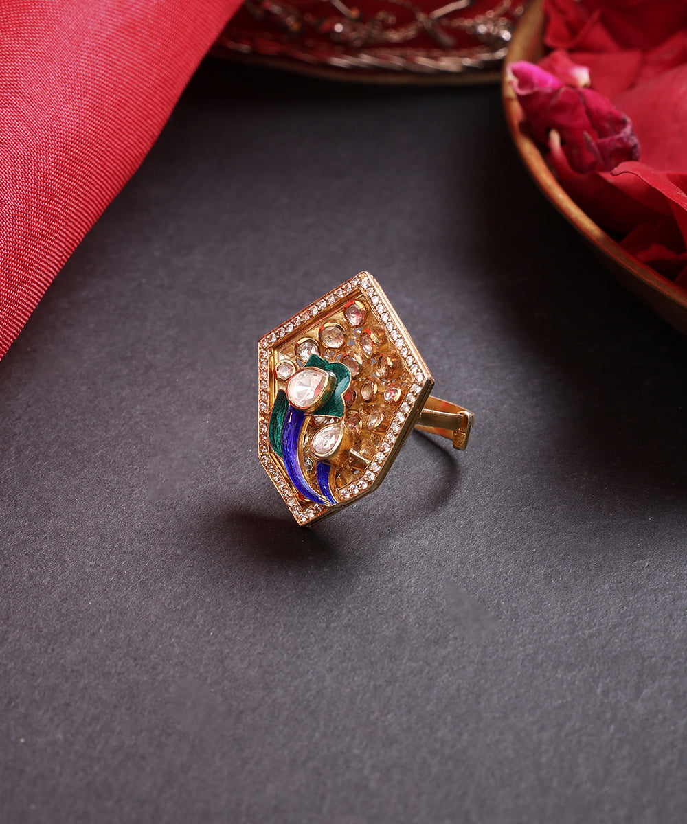 Ziba_Handcrafted_Pure_Silver_Ring_With_Semi_Precious_Stones_WeaverStory_01