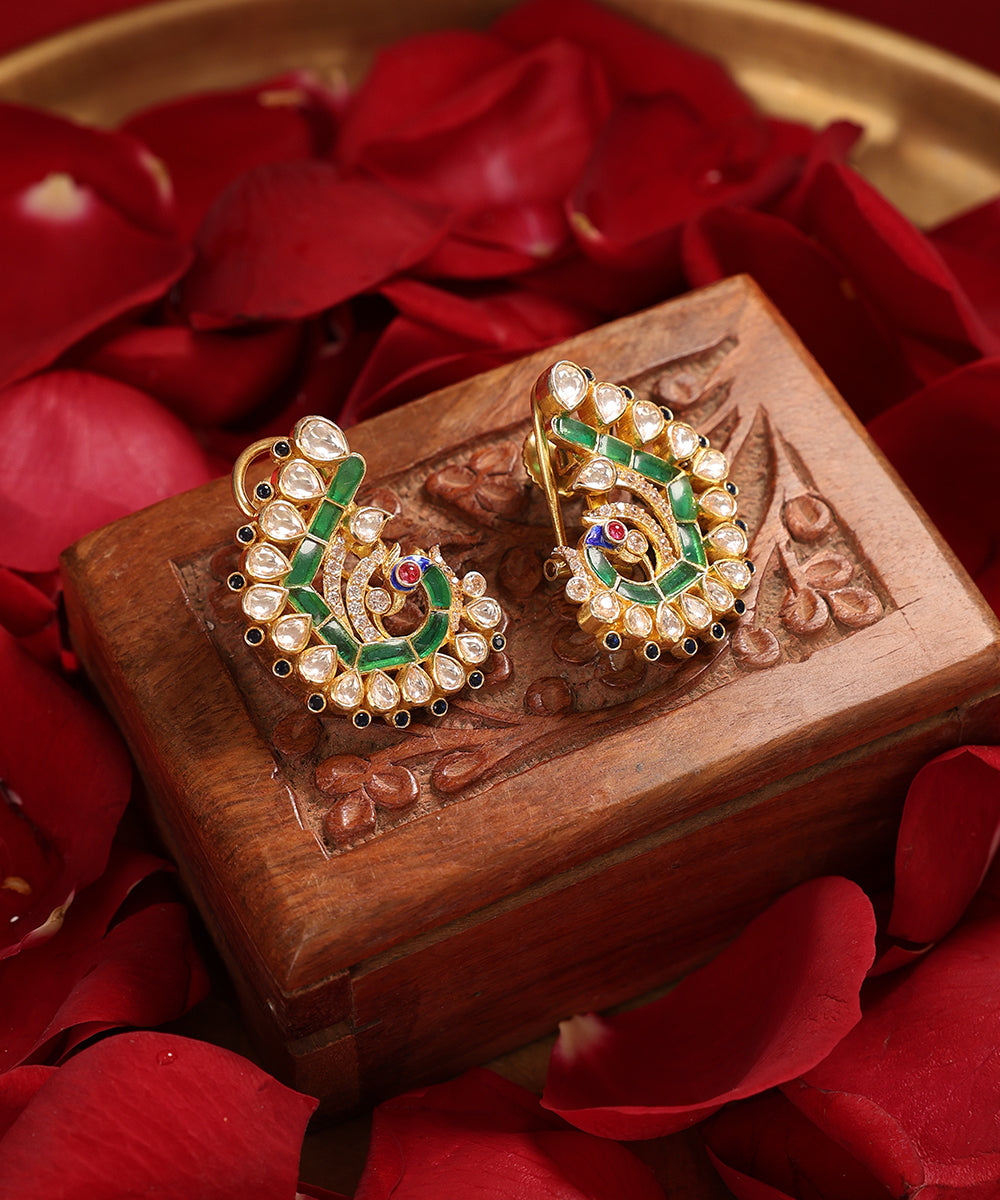 Sahar_Handcrafted_Pure_Silver_Earrings_With_Semi_Precious_Stones_WeaverStory_01