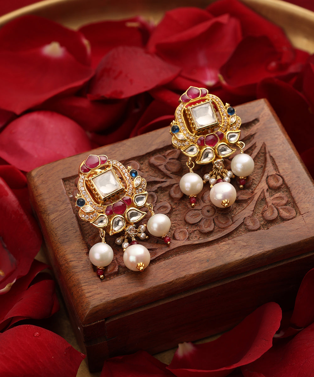 Bahar_Handcrafted_Pure_Silver_Earrings_With_Semi_Precious_Stones_And_Pearls_WeaverStory_01