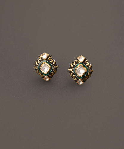 Anahita_Handcrafted_Pure_Silver_Stud_Earrings_With_Semi_Precious_Stones_WeaverStory_02