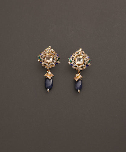 Saba_Handcrafted_Pure_Silver_Stud_Earrings_With_Semi_Precious_Stones_WeaverStory_03