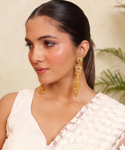 Heera Jaal Tassel Earrings