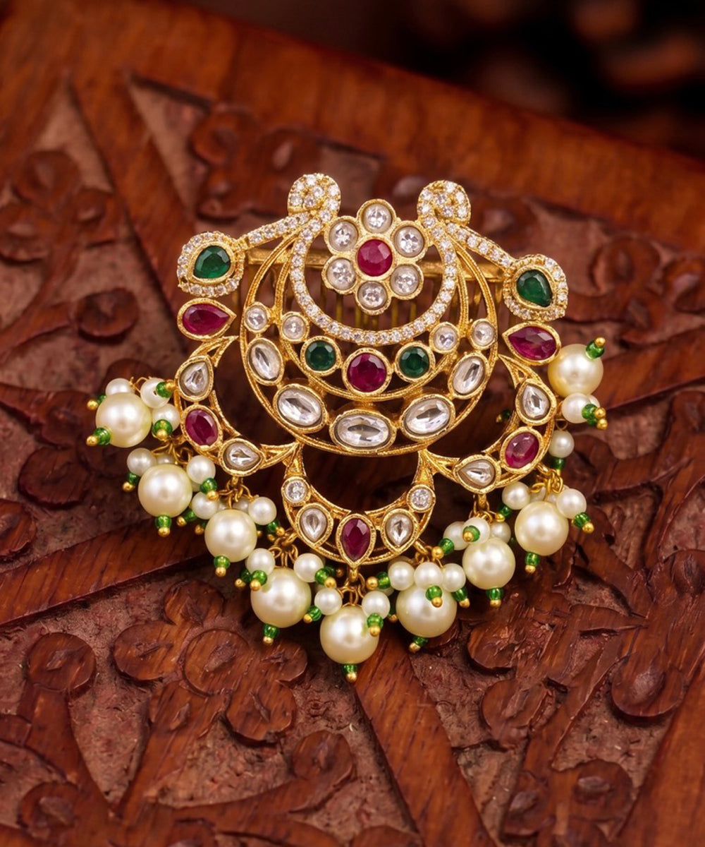 Zareen Multicolour Hair Brooch