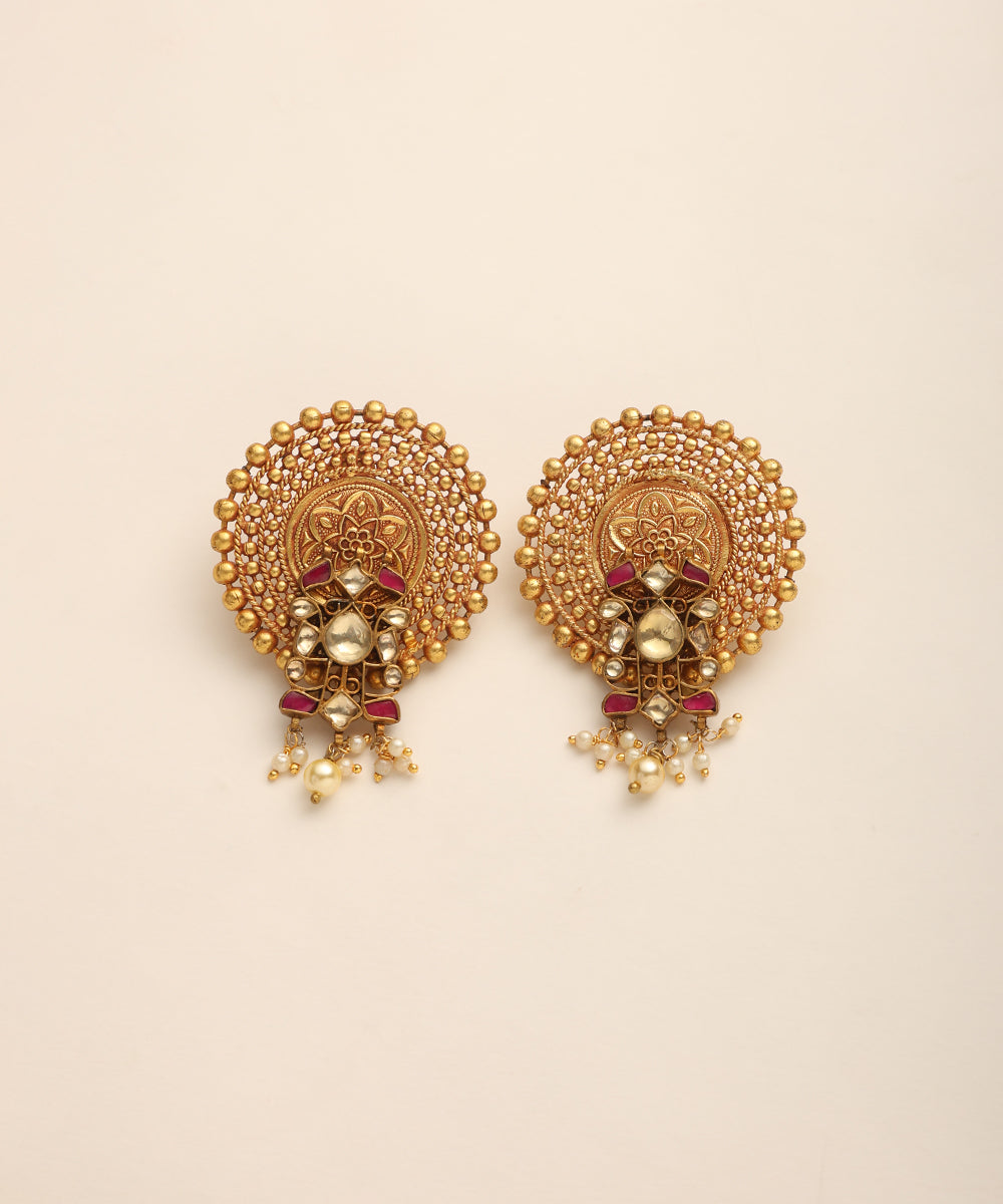 Pricilla_Handcrafted_Disk_Earrings_With_Pearls_WeaverStory_02