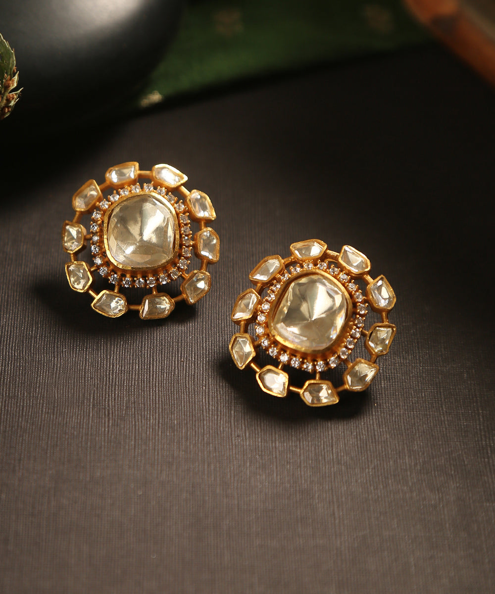 Aaban_Handcrafted_Earrings_With_Moissanite_Polki_WeaverStory_01