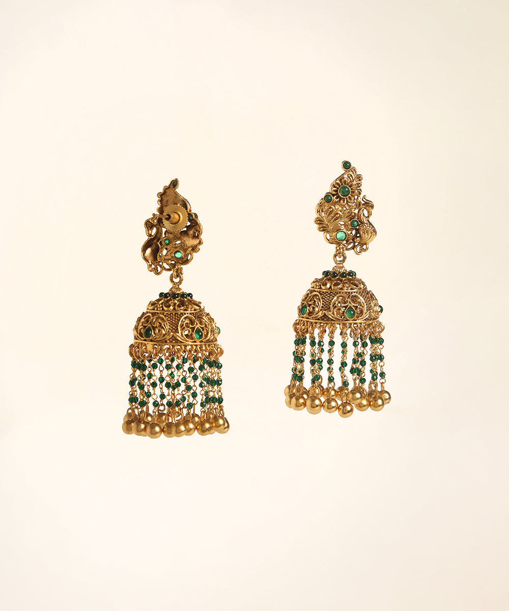 Sabinna_Handcrafted_Earrings_With_Green_Stones_WeaverStory_03