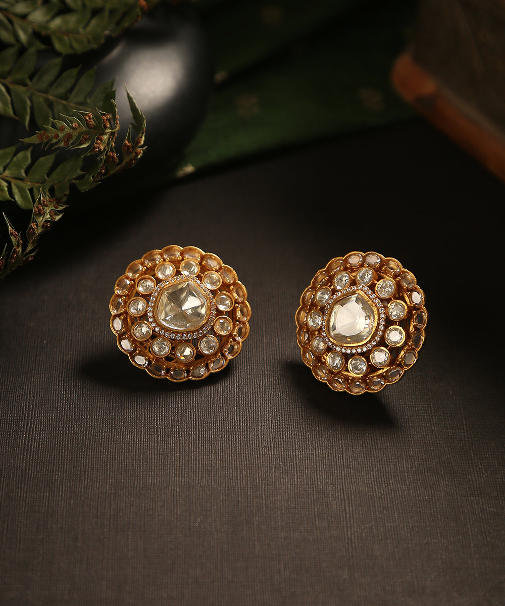 Anousheh_Handcrafted_Earrings_With_Moissanite_Polki_WeaverStory_01