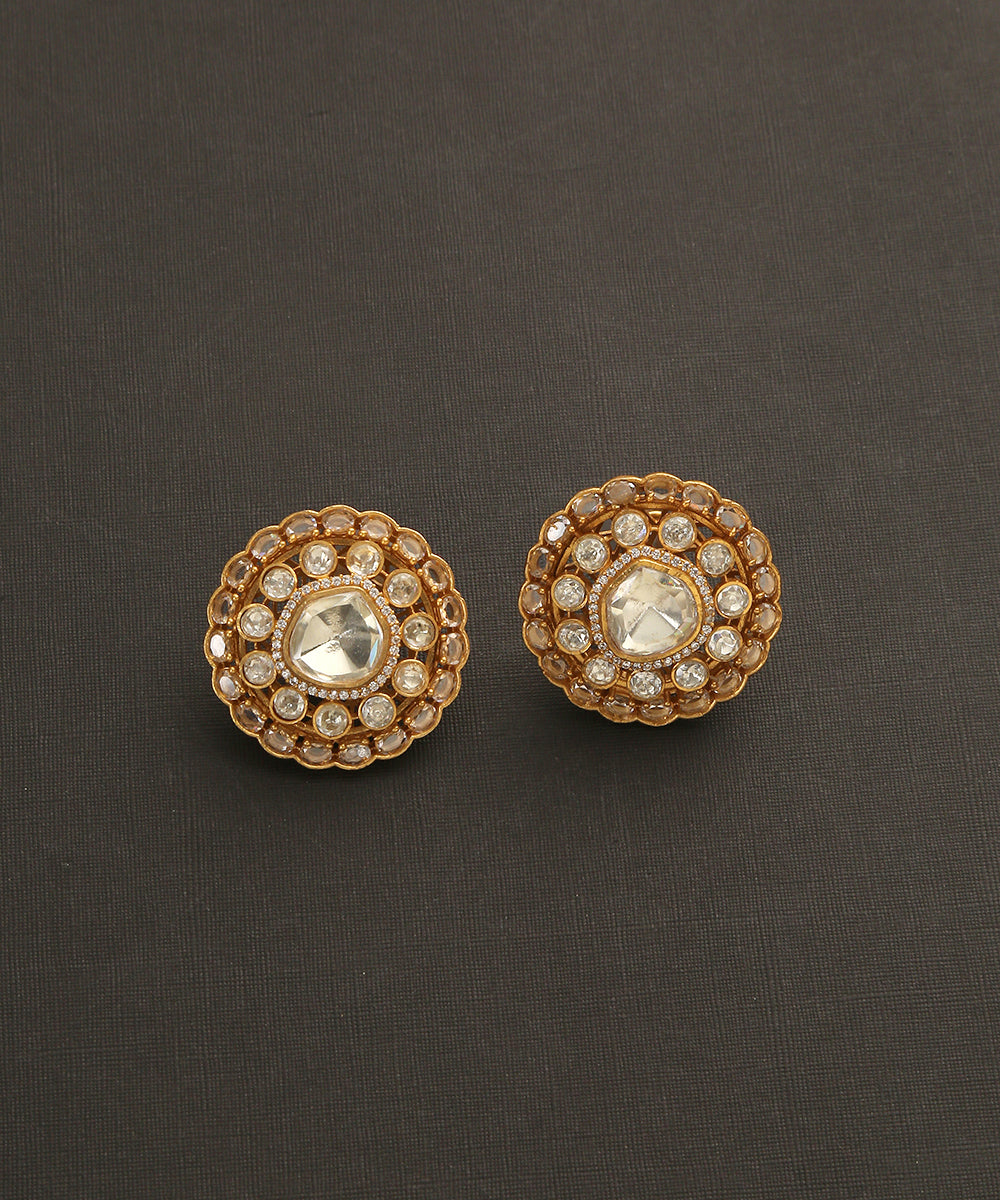 Anousheh_Handcrafted_Earrings_With_Moissanite_Polki_WeaverStory_02
