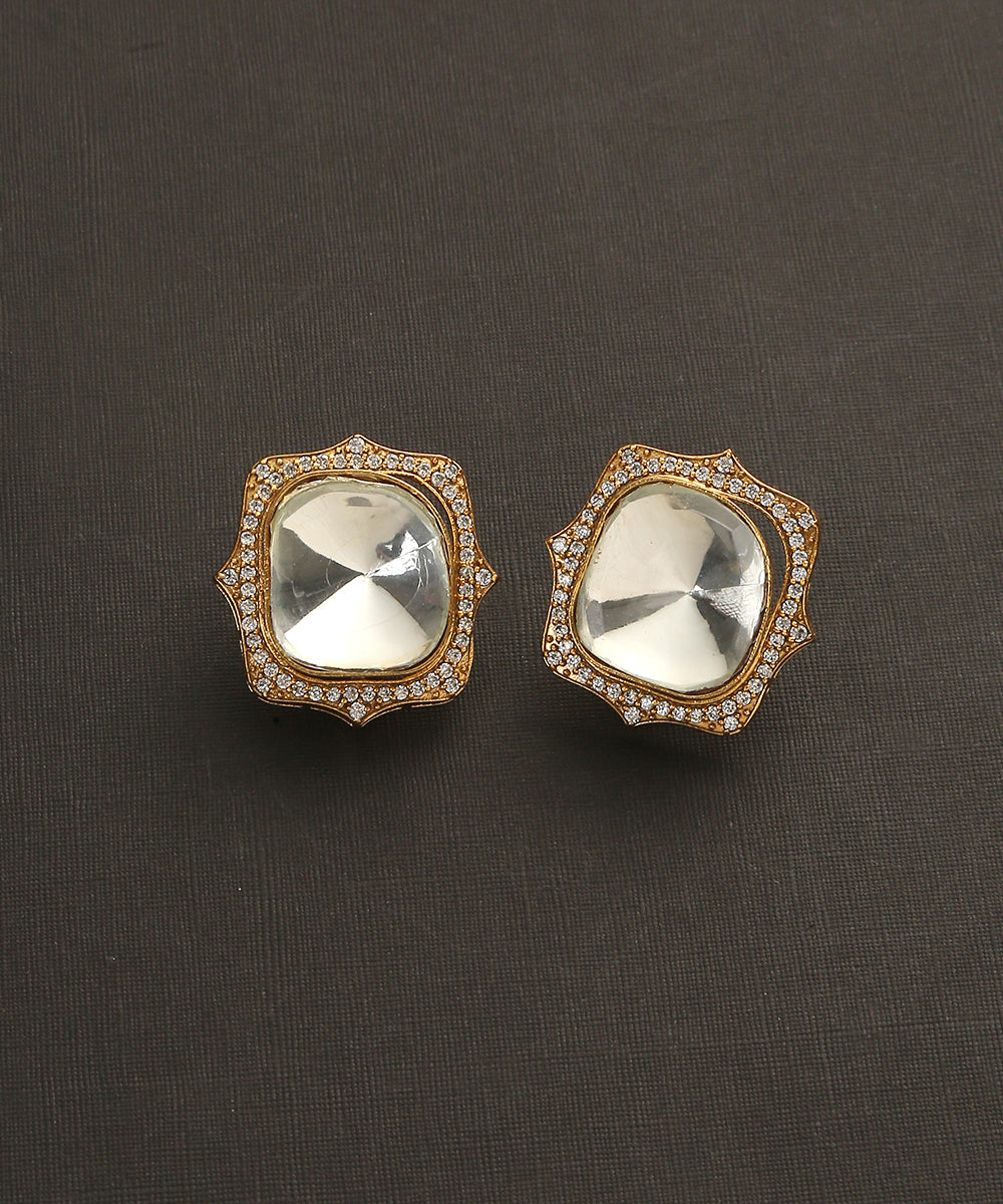 Azizah_Handcrafted_Studs_With_Moissanite_Polki_WeaverStory_02
