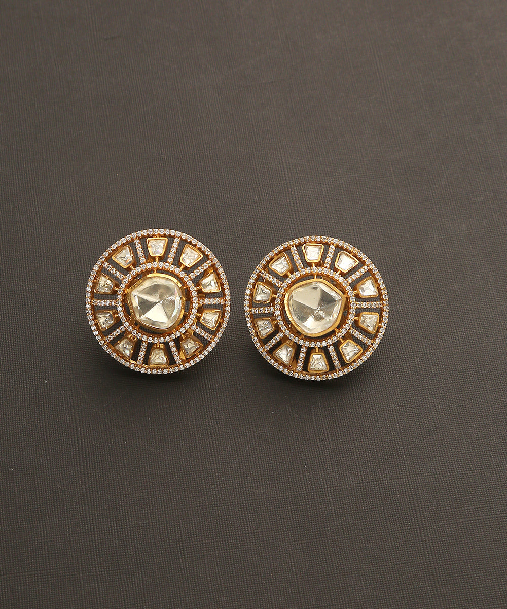 Badia_Handcrafted_Earrings_With_Moissanite_Polki_WeaverStory_02