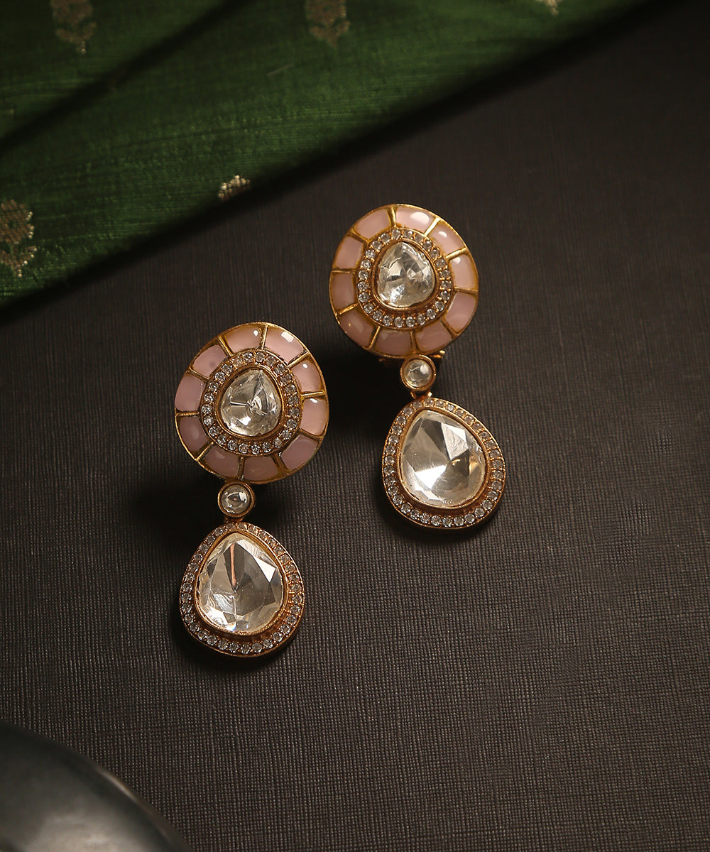 Wasifa_Handcrafted_Earrings_With_Moissanite_Polki_WeaverStory_01