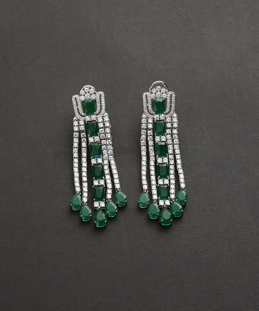 Nayaka_Handcrafted_Green_Earrings_With_Semi_Precious_Stones_WeaverStory_03