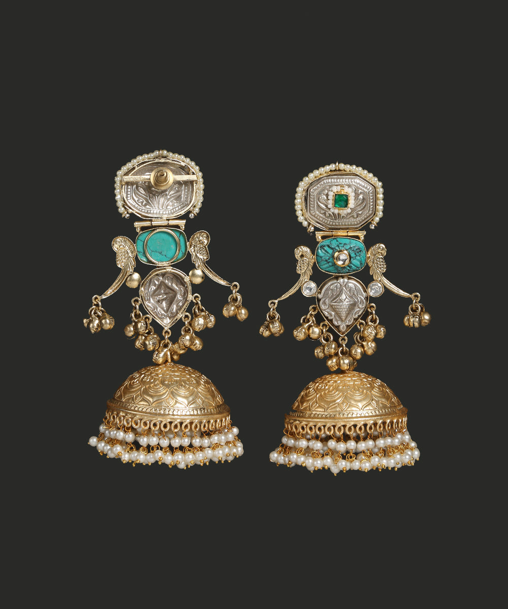 Dina_Handcrafted_Jhumka_With_Pearl_Tassels_WeaverStory_02