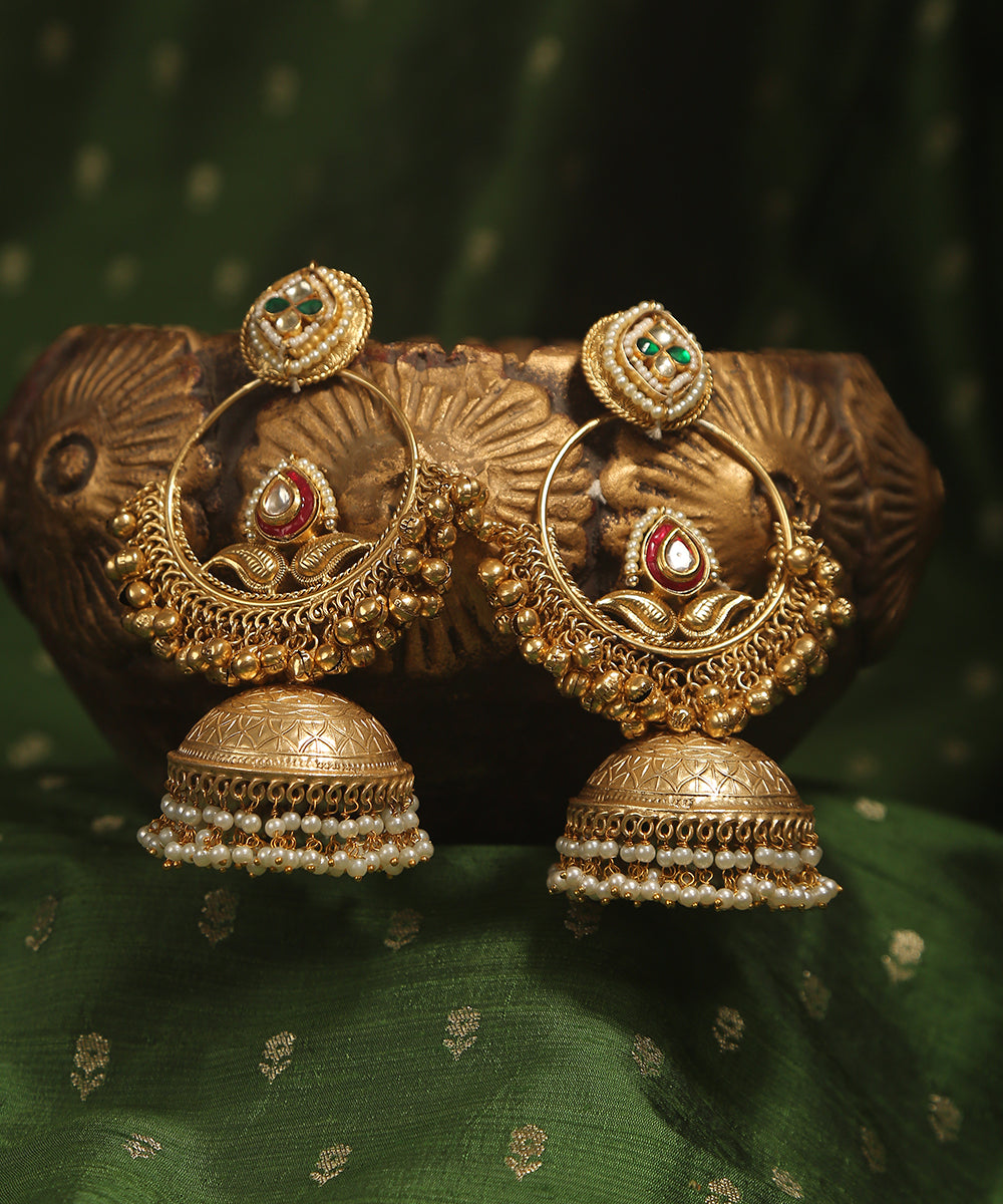 Shahd_Handcrafted_Chandbali_With_Pearls_And_Ghungaroo_WeaverStory_01