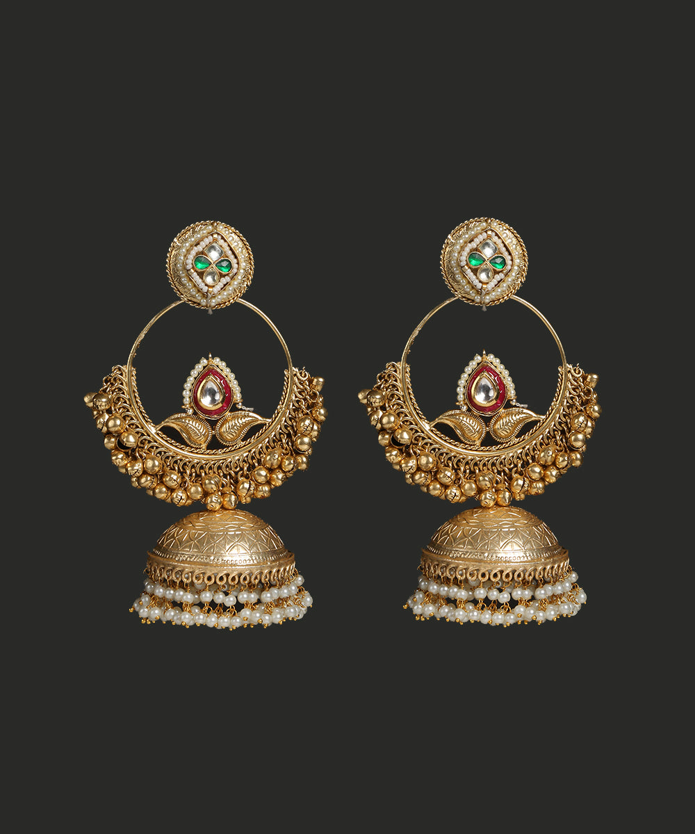 Shahd_Handcrafted_Chandbali_With_Pearls_And_Ghungaroo_WeaverStory_02