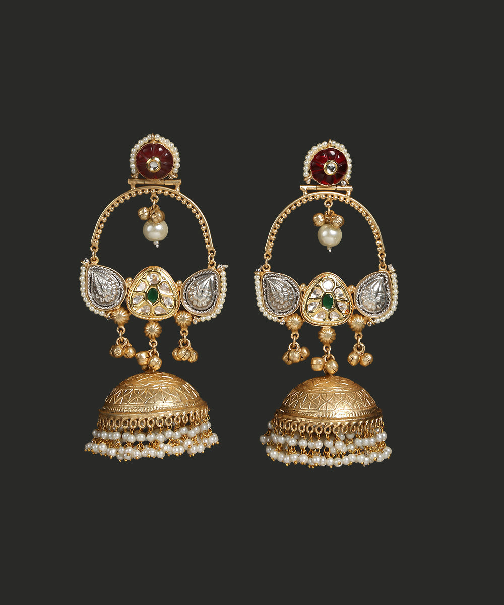 Hrida_Handcrafted_Chandbali_With_Pearls_And_Ghungaroo_WeaverStory_02