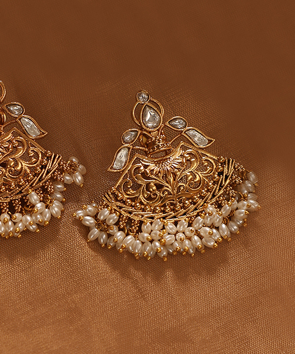 Arion Handcrafted Earrings With Pearls Jewellery