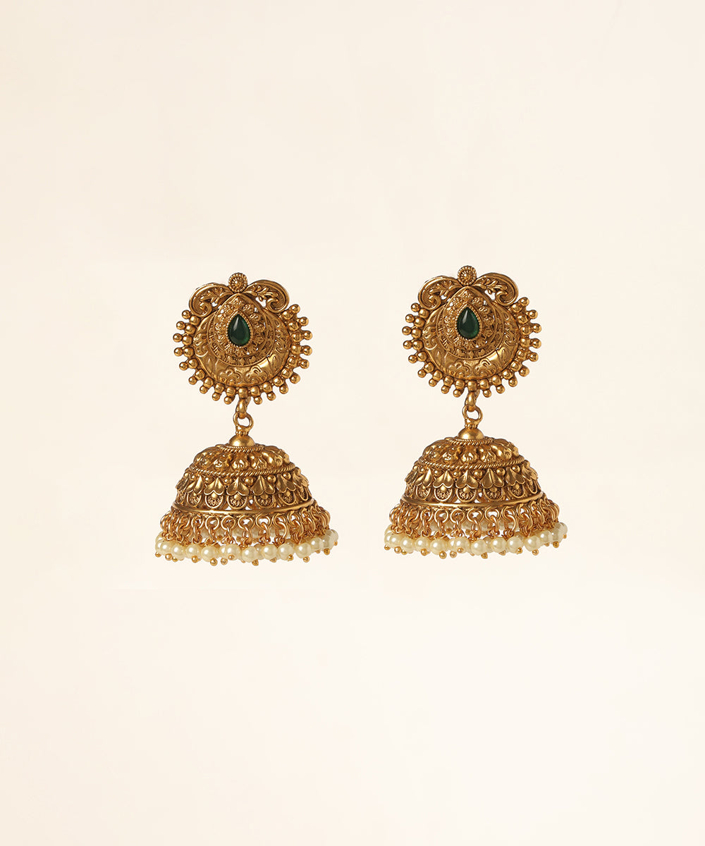 Muqad_Handcrafted_Jhumkas_With_Pearls_WeaverStory_02