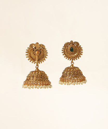 Muqad_Handcrafted_Jhumkas_With_Pearls_WeaverStory_03